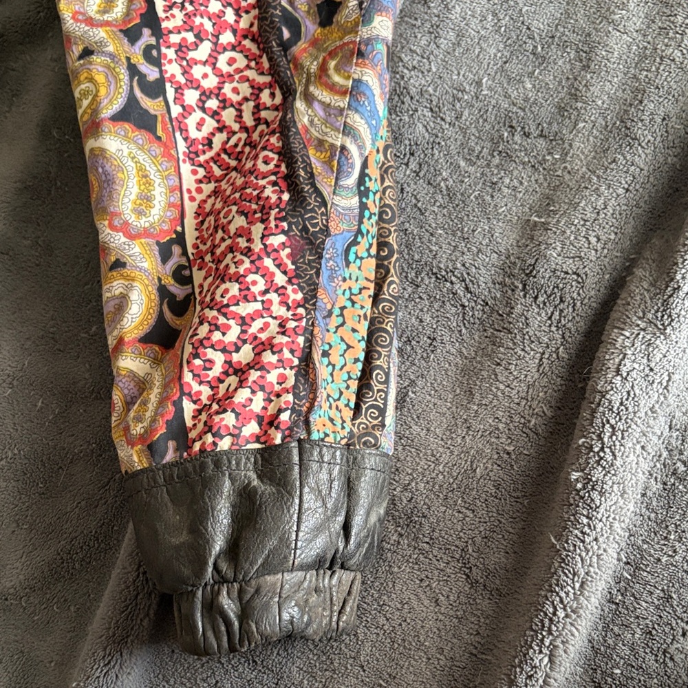 Colorful Patchwork Bomber Jacket - image 4